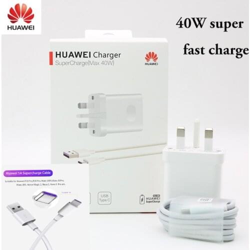 Original FOR HUAWEI Super Charge 40W Quick Charger 10V/4A 9V/2A 5V/2A P30 Pro Mate 20 Pro X RS Mate10 P20 P10 Mate10 Magic 2