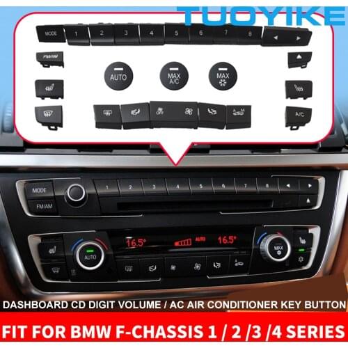 Dashboard AC Air Conditioner CD Digit Control Key Button Sequin Cover Replace For BMW F20 F21 F22 F23 F30 F34 F35 F32 F33 F36