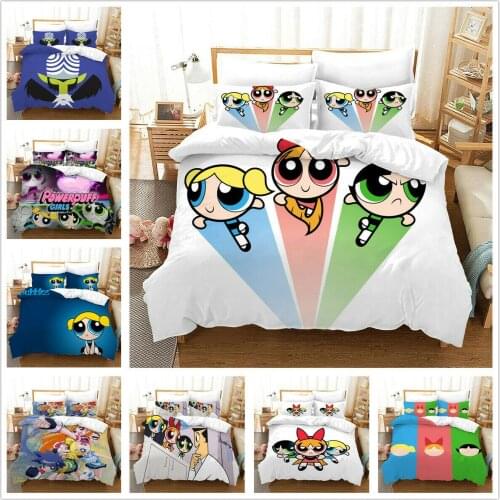 Bubble Buttercup Blossom Home Textile Pillow Case 3D Duvet Covers Comforter Bedding Sets Bed Set Home Decor Bedding