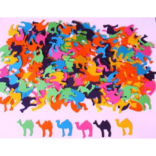 Multi Colored or Circus Camel Die Cut Confett wedding birthday bridal baby shower party Table decor scrapbooking Confettis