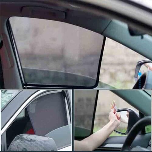For MG ZS 2017 ~2020 Car Window Shade Magnetic Attraction Sunshield Curtain Visors Sunshade Gauze Mesh Protective Accessories