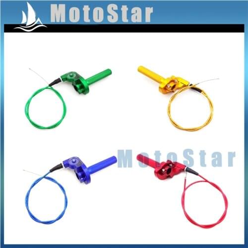 Alloy Twist Throttle Cable Handle Assembly For XR50 CRF50 KLX110 TTR SSR Pro Thumpstar Motocross Pit Dirt Trail Bike