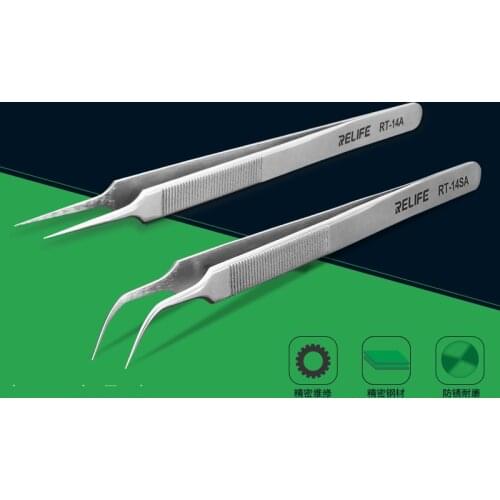 Sunshine High Quality Tweezers For Iphone Jump Wire fingerprint Repair high-tenacity precision Curved&straight tweezers