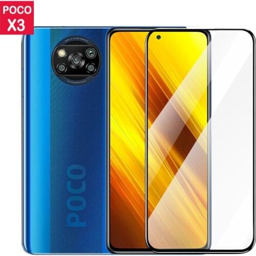 2PCS Tempered Glass For Xiaomi Poco X3 NFC Glass 3D Screen Protector 9H Tempered Glass For Xiaomi PocoPhone X3 Protective Film