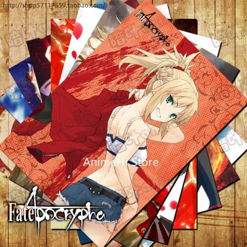 10 pcs/set Anime Mordred posters FGO Fate/Apocrypha Servant wall pictures for Colletion A3 42x29CM Stickers