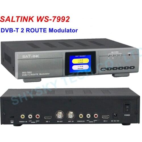 100% Original SATLINK WS-7992 Modulator 2 Route Input Modulator HD DVB-T Modulator RF
