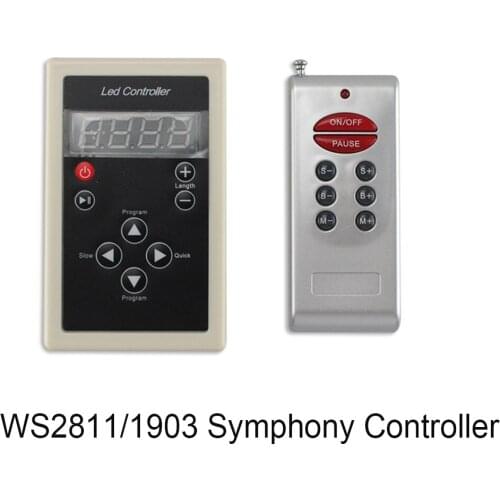 DC12V WS2811/1903/1813/3 in 1 Symphony Light With Led Controller 8 Key Wireless Remote Control Dimmer