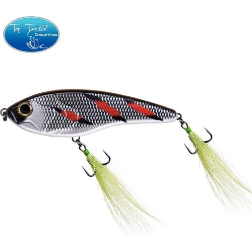 130mm 57g CF LURE 37Colors Slow Sinking Jerk Baits Fishing Lure Tackle for pike Pesca Bass Musky Deer Hair Hooks