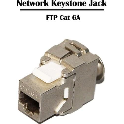 2 Pieces FTP Cat 6A Network Kesytone Jack RJ 45 Port Networking Fluke Test Passed for Patch Panel Ethernet
