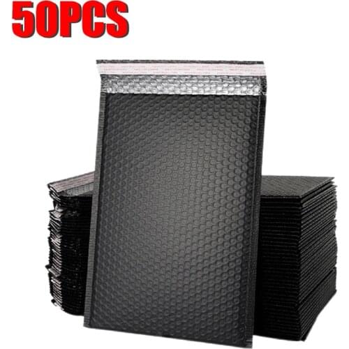 50PC Bubble Envelope Bag Self-Adhering Holographic Packaging Mailing Bag Bubble Film Padded Couriers Mailer Postal Storage Pouch