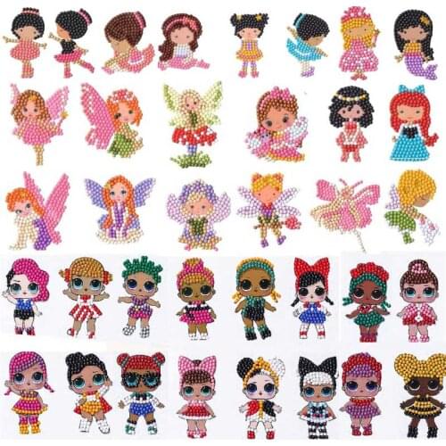 5D DIY Diamond Painting mosaic Stickers Kits for Kids, Embroidery Diamond Art Mosaic Stickers Sets By Numbers kid Kits