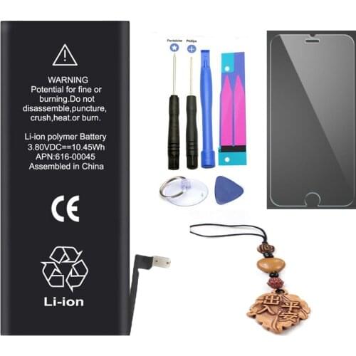 ISUN Phone Battery For Iphone 6S Plus 6SPlus 2750mAh Smartphone batteries Tempered Screen +Repair Tools