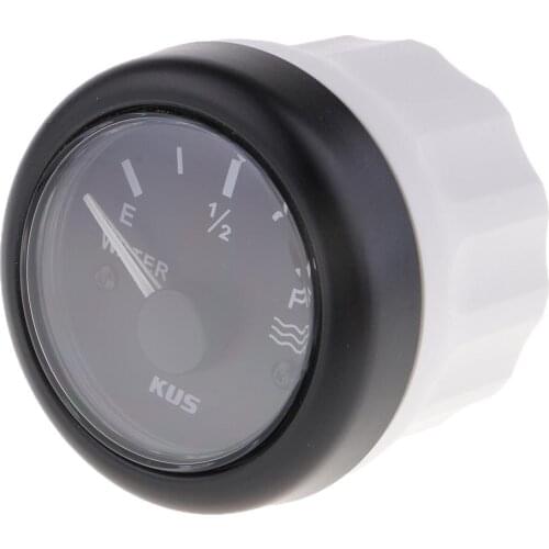 Water Level Gauge Boat Water Tank Level Gauge 12/24V 52mm 240-33 Ohms Black