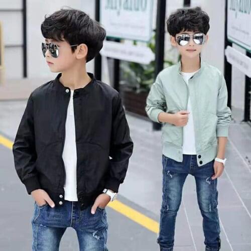 Children Jacket Coats 2019 New Autumn Kids Fashion Boys Outerwear Baby Boy Solid Color Coat For 4 5 6 7 8 9 10 11 12 13 Yrs