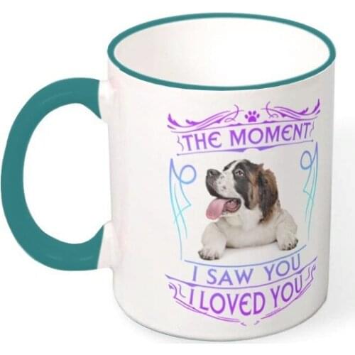 300ml Customized Ceramic Mug Pet Dog Series Mug Coffee Milk Cup Water Mug Colorful Handle Personalized Design Mugs Eco-friendly