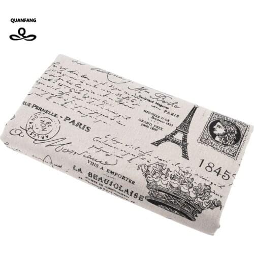 PPrinted Cotton Linen Fabric For Patchwork Quilting Sewing DIY Sofa Table Cloth Furniture Cover Tissue Curtain Bag Cushion Fabri