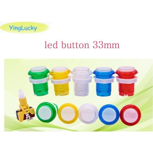 33mm Arcade button Led button Micro momentary switch illuminated 12v power button switch