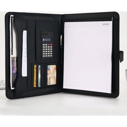A4 Leather Folder Multifunctional Pu Business Folder Office Sales Manager Folder
