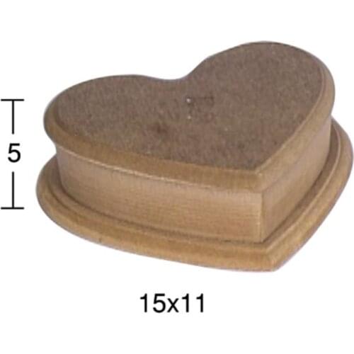 KU233 Small Heart Box, Can Be Painted Wood Mdf Box