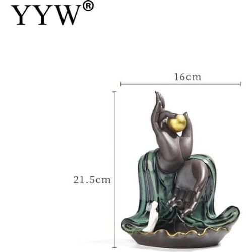 Incense Burner Ceramic Back Flow Zen Bergamot Creative Incense Ornaments For Home Or Office Ornaments Incense Stick Holder