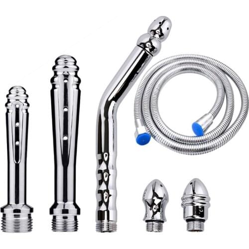 Metal anal irrigator, enema, posterior court cleaning, adult anal irrigator, combination of micro-V flushing, curved flushing