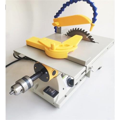 Mini Table Saw Handmade Woodworking DIY Model Electric Polishing Cutting Tool Aluminum Alloy Circular Saw Blade 8000 rpm 220V