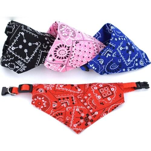 Dog Bandana Bibs Adjustable Print Fashion Washable Puppy Bibs Scarfs Pet Supplies Waterproof Birthday Party Washable S/M/L