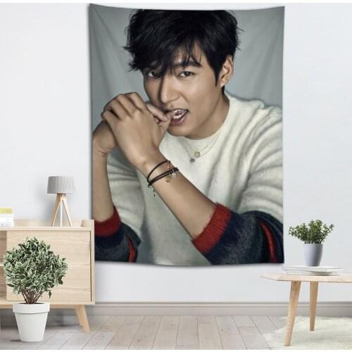 HOT Lee Min ho Wall Hanging Tapestry Sheets Home Decorative Tapestries Beach Towel Yoga Mat Blanket Table Cloth Wall Tapestry