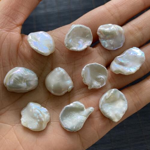 15-20mm Natural Freshwater Pearl Non hole Recycled Beads Irregular Shape DIY Jewelry Making Necklace Bracelet Slice high quality