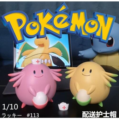 NEW POKEMON Anime Figure GK 1/10 Chansey Pokemon Figures Model Cartoon Action Anime Toys Gifts for Children Christmas Gifts