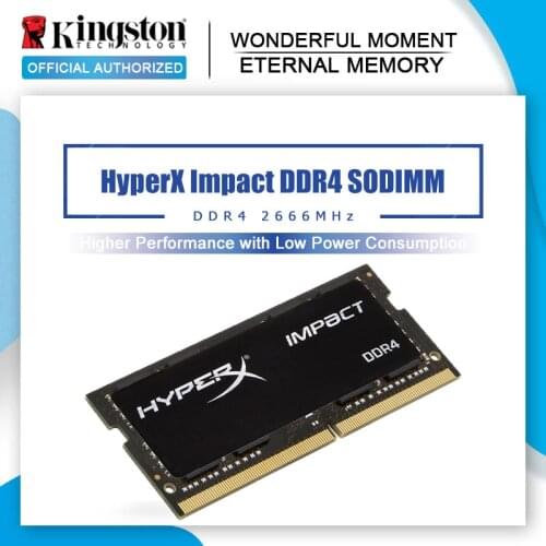 Kingston HyperX Impact DDR4 2666 SODIMM 8GB CL15 Notebook Internal Memory 16GB 2666MHz 1.2V 260pin Laptop RAM Memory For Gaming
