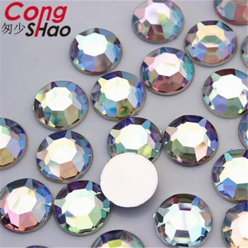 Multi-size Flatback Acrylic Round AB Rhinestone stones and AB crystals For Costume Face Decorations DIY Phone 3D Nail Art YB367