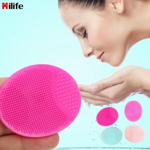 Facial Clean Brush Silicone Super Soft Face Wash Pad to Exfoliating SPA Blackhead Sponges Scrubbers