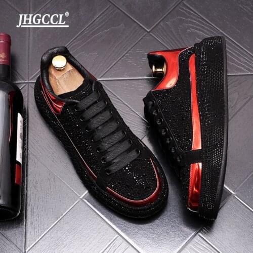 Rhinestone Luxury Designer Sneakers For Men Punk Hip Hop Platform Casual Shoes Trainers Chaussure Homme A6
