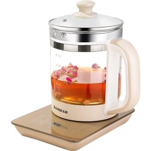 Thickened High Borosilicate Glass Automatic Health Preserving Pot Stainless Steel Electric Kettle 24h Reservation LED 1.5L 800W