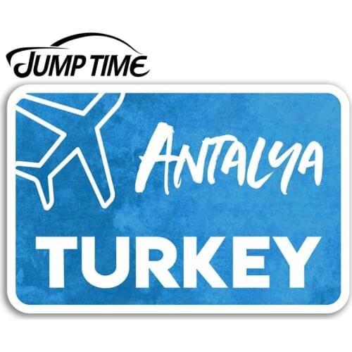 Jump Time for Antalya Vinyl Stickers Turkey Travel Sticker Laptop Luggage Waterproof Accessories Bumper Car Decal