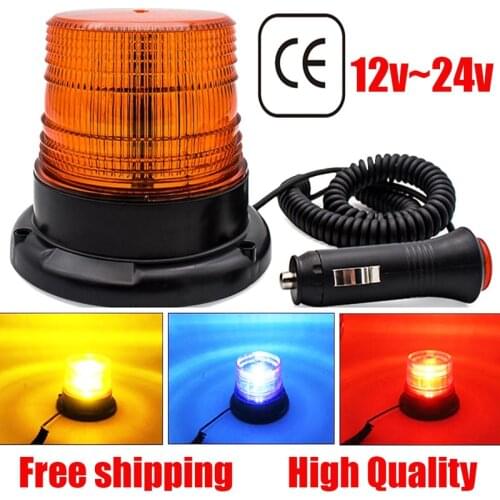Amber Red blue 12V-80V Strobe Car LED Flashing Cargo Truck Carrying Emergency Strobe LED Beacon Light Police Lights Warning Lamp