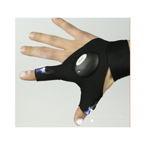 100pcs/lot Top Sale GLOVE LITE Luminous Sports Gloves For Fishing Right Hand Fishing Gloves Compact And Lightweight With Fish