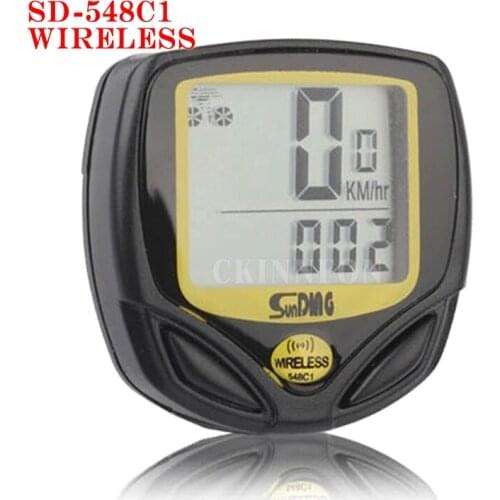 100Pcs/Lot Wireless Stopwatch LCD Cycle Bicycle Computer Odometer Speedometer Waterproof SD-548C With Retail Box
