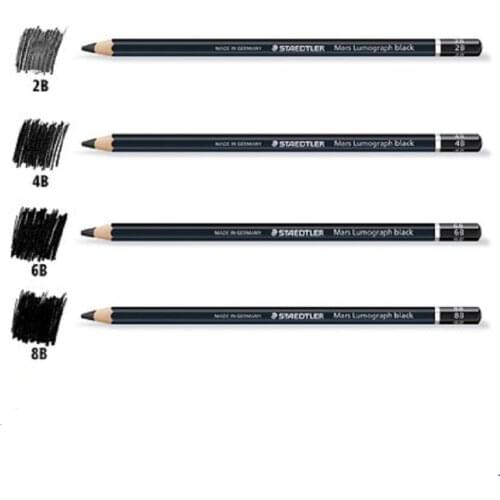 STAEDTLER 100B drawing painting sketch pencil charcoal 2B/4B/6B/8B etc. pencils 12pcs