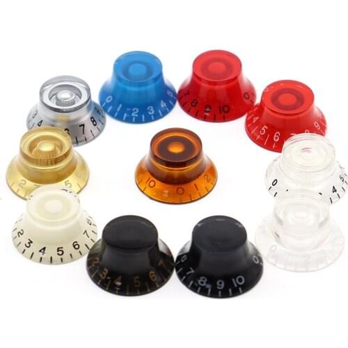 4pcs Electric Guitar Bass Top Hat Speed Control Volume Knobs multiple colors