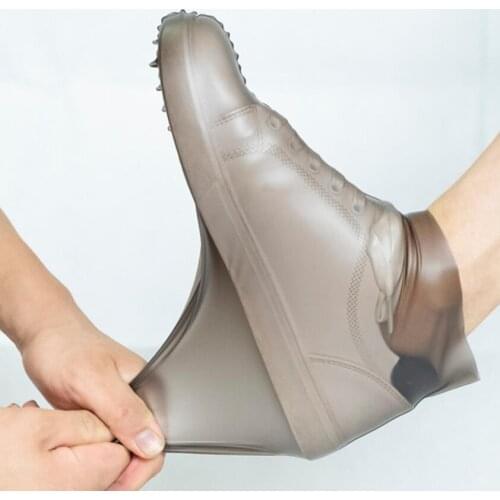 6 Pairs Waterproof Shoe Cover Rubber Thicken Rain Reusable Elasticity Overshoes Anti-slip Bike Boot Protector Covers Easy Carry