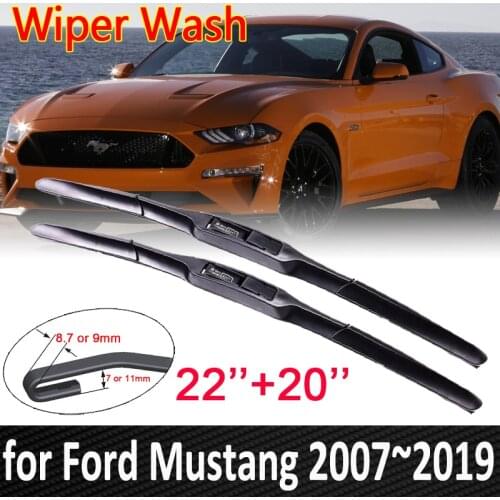 Car Wiper Blades for Ford Mustang 2007~2019 2015 2016 2017 2018 2019 S550 EcoBoost Export GT Front Windshield Car Accessories