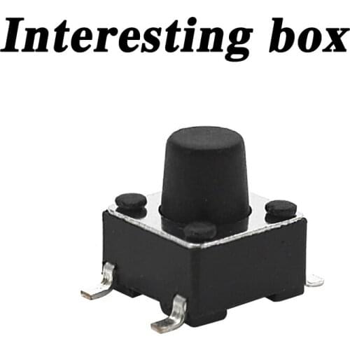 Free shipping TS-D003 touch switch 6*6*6.5 SMD custom stainless steel button SMD disc braid 6X6X6.5 DIY handmade accessories