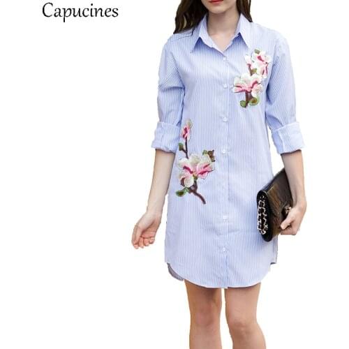 Модные платья-рубашки Capucines China At AliExpress