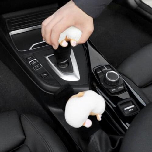 Universal Corgi Butt Gear Shift Cover Plush Cartoon Handbrake Cover for Car Truck Car Accessories Interior