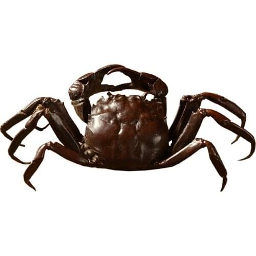 Pure copper crab originality exquisite antique bronze tea stand mat metal crab tea pet kung fu tea pet mini tea set