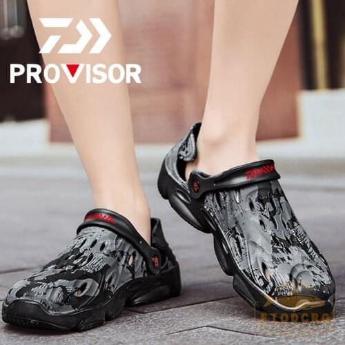 DAWA Fishing Shoes Breathable Daiwa Summer Fishing Sandals Beach Sandals Outdoor Wading Shoes Large Size 40-48 Outdoor Slippers