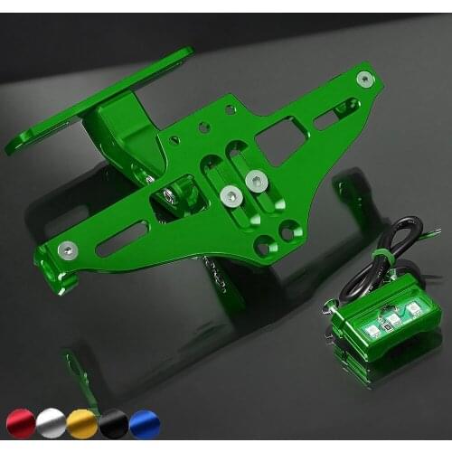 Motorcycle CNC License Plate Holder Bracket Folding Mount Kit for Yamaha TMAX 530 FZ1 2006 2007 2008 2009 2010 2011 2012- 2014