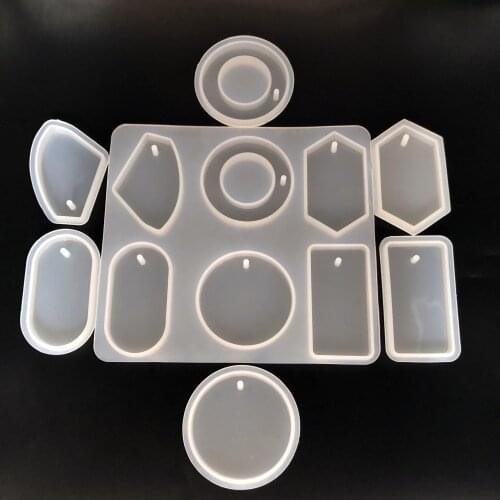 Silicone Mold for jewelry Sweater chain pendant with hole big pendants UV Resin epoxy Silicone Mould handmade tool